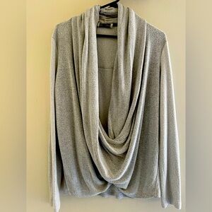 Saturday Sunday by Anthropologie Draped Top. Size S. Grey.